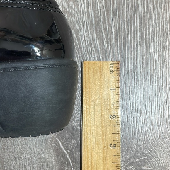 Clarks Grasp Chime Clogs Black Patent Slip Resistant Work Shoes 8M - Picture 15 of 15